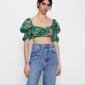 Zara Floral Crop Top
